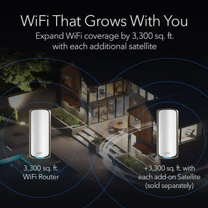 Orbi 970 Series Quad-Band WiFi 7 Mesh Router (RBE971S), Covers Up to 3,300 sq. ft., 27Gbps, 200 Devices, 10Gig Internet Ports