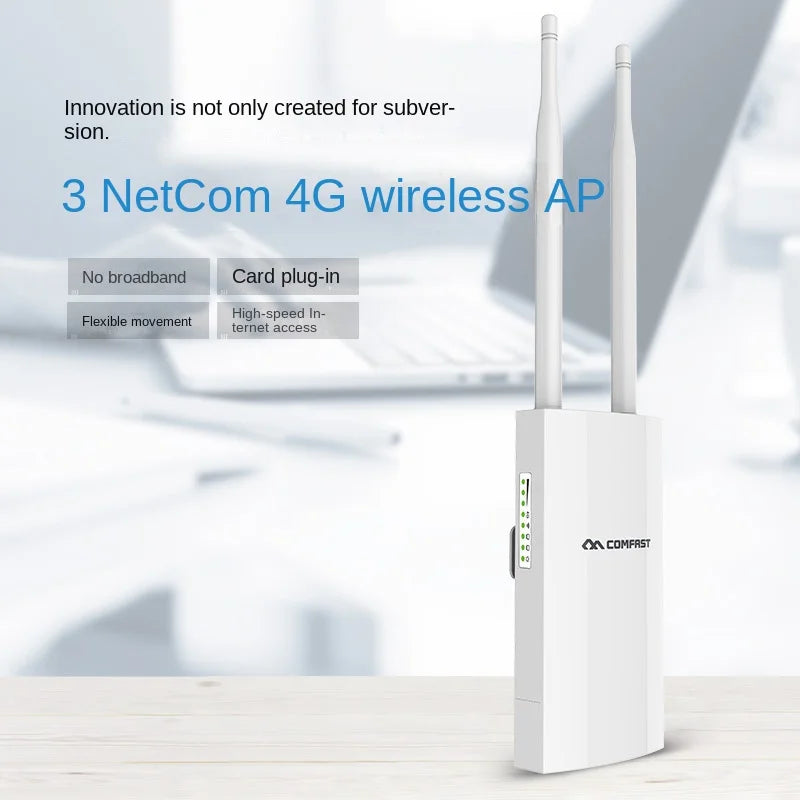 Comfast CF-E5 Outdoor 4G SIM Card WiFi LTE 300Mbps Router/Access Point 2.4GHz Wi-Fi 802.11b, Wi-Fi 802.11g, Wi-Fi 802.11n 1*Micro SIM