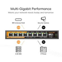 Load image into Gallery viewer, KeepLiNK 9-Port Multi-Gigabit Managed Ethernet Switch with 8-2.5Gb Ports and 1-10Gb SFP+ Uplink Fanless KP-9000-9XHML-X
