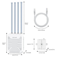 Load image into Gallery viewer, Wavlink Outdoor WiFi Extender AX1800 High Power Outdoor Weatherproof WiFi Range Extender Dual Band 2.4GHz+5GHz 1800Mbps Access Point
