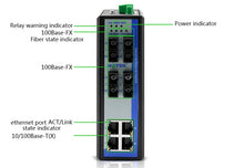 Load image into Gallery viewer, UOTEK 4 Ports 10/100M RJ45 2 Layer Unmanaged Industrial Ethernet Switch 4 Fiber SC DIN-Rail UT-60008F-4T4SC-MNF
