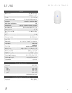 Ubiquiti LTU-Lite ISP LTU Lite Wireless bridge, 5 GHz PtMP LTU Client, PtMP environment with the LTU-Rocket as the BaseStation