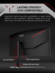 IPASON AOC CQ30G3Z 30 Inch 1080P 1500R 178View Curved Gaming Computer Monitor, 127% sRGB, 2560 x 1080 Resolution, 200Hz, HDMI Interface Type