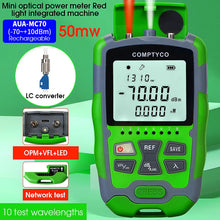 Load image into Gallery viewer, COMPTYCO AUA-MC70 Optical Power Meter -70~+10dBm 4 in 1 Multifunction OPM Fiber Network Cable Tester VFL 1-50MW(optional)

