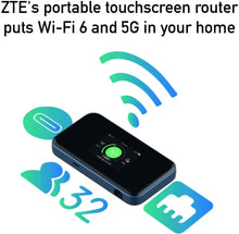 Load image into Gallery viewer, ZTE 5G Mobile Hotspot MU5001 Wireless Outdoor WiFi6 Router 2.4in Screen Support VPN PP2P L2TP, WiFi 802.11 ax 2.4G+5G Support
