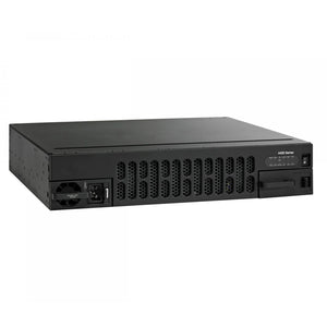 Cisco ISR 4451 network router with 4 onboard GE, 3 NIM slots, 1 ISC slot, 2 SM slots, 8GB Flash Memory default, 2 GB DRAM, 4 GB DRAM