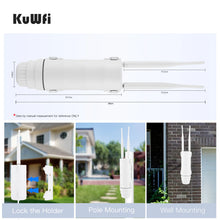 Load image into Gallery viewer, KuWFi 4G Outdoor WiFi Router 300Mbps Waterproof 4G SIM Card Router Wide Range Wireless Internet Hotspot Support 64 Users
