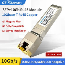 Load image into Gallery viewer, SFP 10G RJ45 Transceiver Module SFP-10G-TX 10GBase-T RJ45 Copper 30m For Mikrotik/TP-Link/Zyxel/Hasivo/AUSU/Fiber Router
