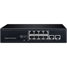 Load image into Gallery viewer, COMFAST Gigabit 10 port industrial Ethernet switch PoE intelligent network switch, 8*10/100/1000Mbps RJ45 ports with PoE capability
