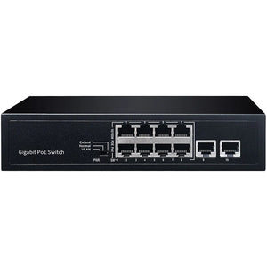 COMFAST Gigabit 10 port industrial Ethernet switch PoE intelligent network switch, 8*10/100/1000Mbps RJ45 ports with PoE capability