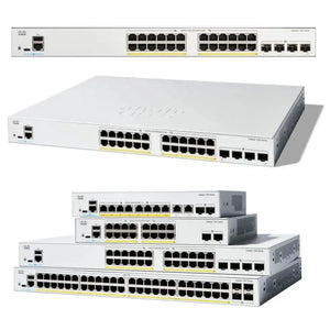 Cisco Catalyst 1200 Series 24-Port Gigabit Ethernet Switch with 24x 10/100/1000 ports, 4x Gigabit SFP, Rack-mountable C1200-24T-4G