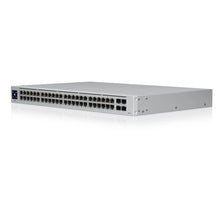 Load image into Gallery viewer, UBIQUITI USW-48-POE Enterprise Switch with 48 PoE Ports, 195W PoE Availability 48-Port Layer 2 PoE Switch With A Silent Fanless Cooling System
