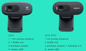 Logitech C270/C270i HD Video 720P Web Built-in Microphone USB2.0 Computer Camera USB 2.0 logitech Webcam Original Video Conferencing