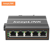 Load image into Gallery viewer, KeepLiNK Industrial 5-Port 10/100 Mbps Ethernet Switch Rugged Metal Housing IP40 DIN-Rail Mountable KP-9000-45-5TXm

