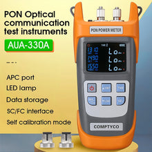 Load image into Gallery viewer, COMPTYCO AUA-330A/U Handheld Fiber Optical PON Power Meter FTTX/ONT/OLT 1310/1490/1550nm APC/UPC Optical Communication instrument
