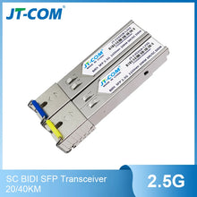 Load image into Gallery viewer, 1Pair 2.5G SC SFP Module Gigabit DDM BIDI 2.5G fiber tranceiver sfp module Compatible with Mikrotik Cisco Switch CE,FCC,RoHS
