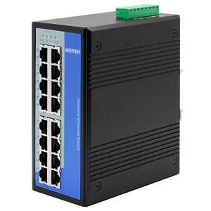 UOTEK 16 Ports 10/100/1000M RJ45 2 Layer Unmanaged Industrial Ethernet Switch DIN-Rail UT-60020G-16GT-BNF