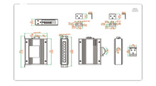 Load image into Gallery viewer, UOTEK 100M 8 Ports DIN-rail 2L Unmanaged Industrial Ethernet Network Switch, Auto 10/100Mbps, 8x 10/100BaseT (X), 12-48 VDC, UT-6408W
