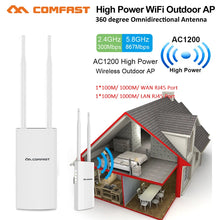 Load image into Gallery viewer, COMFAST EW72V2 1200Mbps Dual Band 5Ghz High Power Outdoor AP Wifi Router Antenna WiFi Base Station
