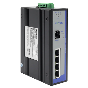 UOTEK Industrial 1000M 4 Ports Unmanaged Ethernet POE Switch Gigabit Optical Fiber SEP SC Interface DIN-Rail UT-6405G-POE