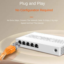 Load image into Gallery viewer, Tenda 2.5GbE Ethernet Switch 2.5GBASE-T 5 Port 2.5G RJ45 Fanless Plug and Play Network Switch Desktop Hub Internet Splitter
