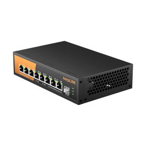keepLiNK 9-Port Multi-Gigabit Ethernet Switch with 8*2.5Gb PoE Ports 1*10Gb SFP+ for Uplink Unmanaged Plug&Play 60Gbps Switching