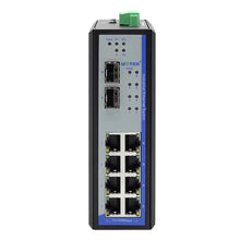 Load image into Gallery viewer, UOTEK Industrial Grade 8 Ports RJ45 Network Unmanaged POE Ethernet Switch 2 Gigabit Optical Fiber 1000M SEP SC UT-6428-POE
