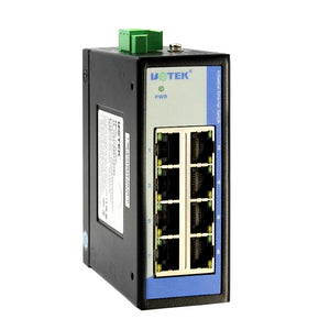 UOTEK Industrial Grade 100M 5 8 Ports Network Unmanaged Ethernet Switch Full Half Duplex DIN-rail -40℃ to 85℃ UT-60-DSA5T DSA8T