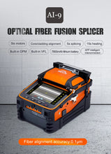 Load image into Gallery viewer, Signalfire AI-9 AI-5 Pro AI-6C+ AI-6A+ Ai20 Ai30 Multi-language Fiber Optic Fusion Splicer Machine SM,MM,DS,NZDS
