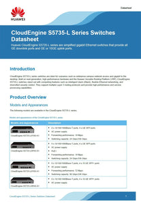 Huawei S5700 Series Switch CloudEngine S5735-L48P4X-A1 with 48*10/100/1000BASE-T ports, 4*10GE SFP+, 336 Gbit/s Switching Capacity