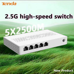 Tenda 2.5GbE Ethernet Switch 2.5GBASE-T 5 Port 2.5G RJ45 Fanless Plug and Play Network Switch Desktop Hub Internet Splitter