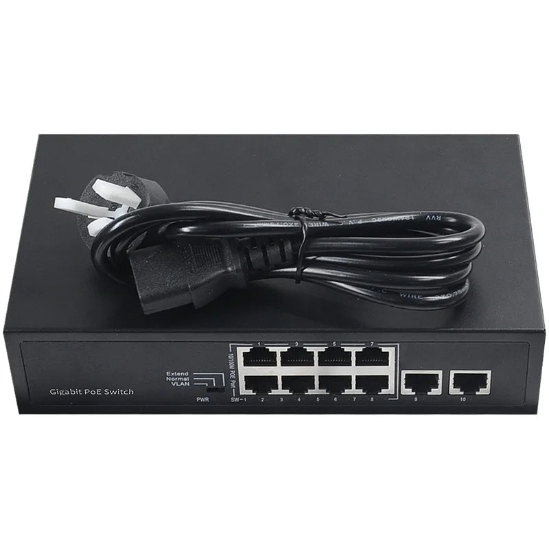 COMFAST 10-Port Gigabit POE Network Switch 48V Supply  Ethernet Switch ethernet 10*10/100/1000Mbps RJ45Port 1000M 802.11af/at SG181P