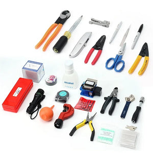 Universal FTTH Fiber Optic Tool Kit Set Box 433X330X130MM, Aluminum Alloy Frame, Drop proof, durable and rust proof, LK-6028
