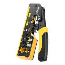 Load image into Gallery viewer, ZoeRax Cat7 RJ45 Crimp Tool compatible for Cat7/6a/6/5e Ethernet Cable with Cut/Strip Multi-function crimper With Spare blades Network Tool
