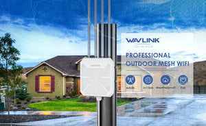Wavlink WiFi Extender AX3000 WiFi6 Wireless Outdoor Access Point IP67 Weatherproof WiFi Repeater 300m 2.4/5.8GHz 3000Mbps WiFi AP