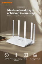 Load image into Gallery viewer, Comfast 3000Mbps Wifi6 Mesh System Wireless Router Dual Band WI-FI 6 Mesh Router Wide signal Range Wifi Range Extender
