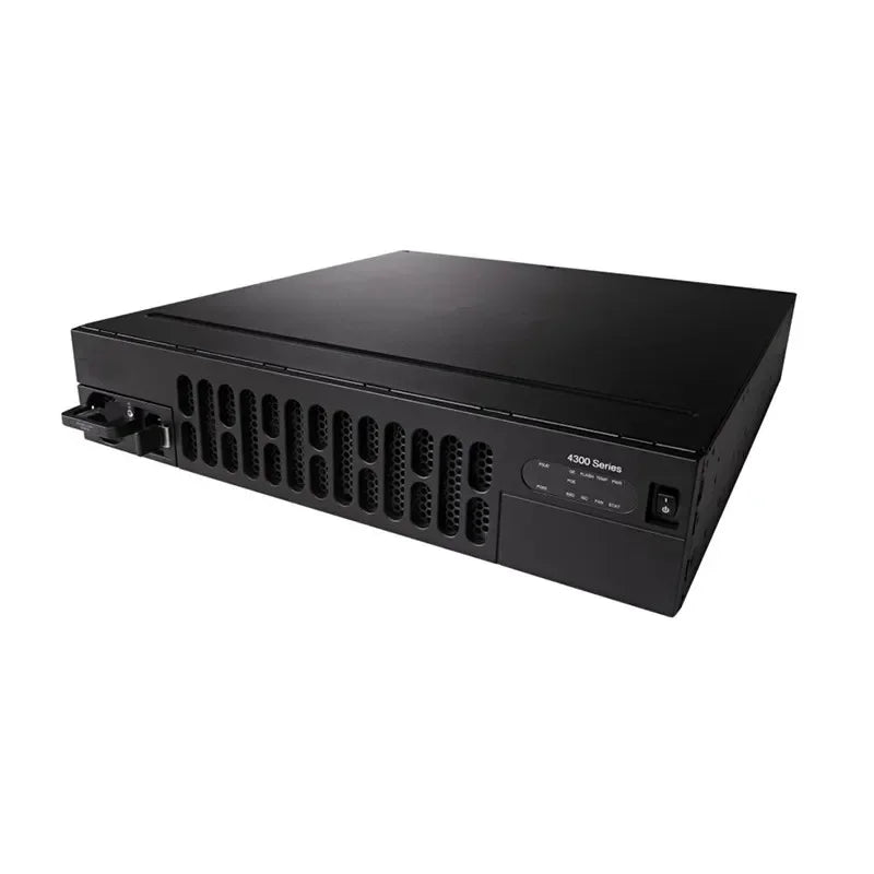 Cisco ISR4351/K9 (3GE,3NIM,2SM,4G FLASH,4G DRAM,IP Base) 200Mbps-400Mbps system throughput, 3WAN/LAN port 3SFP ports, multi-Core CPU