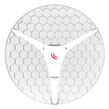 Load image into Gallery viewer, MikroTik RBLHG-5HPnD-XL-4 High Powered Outdoor grid CPE (4 Pack), 600MHz CPU, 64MB RAM, 802.11a/n dual chain 630mW, 1 FE LAN, RouterOS L3,PoE in,27dBi
