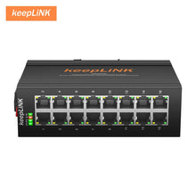 Load image into Gallery viewer, KeepLiNk Industrial 16-Port 10/100M Megabit DIN-Rail Ethernet Switch, Fanless, dual-power input, IP40 32G switching, KP-9000-45-16TX
