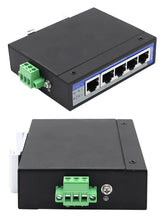 Load image into Gallery viewer, UOTEK 5 Ports 10/100Mbps Unmanaged industrial Ethernet Switch Reliable Data Transmission DIN-rail 12/24/48VDC(10.8~52.8VDC) UT-6405CA
