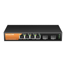Load image into Gallery viewer, KeepLiNK 6-Port Multi-Gigabit Switch with 4-port 2.5Gb RJ45 and 2-port 10G SFP+ Unmanaged Plug and Play KP-9000-6XH-X2
