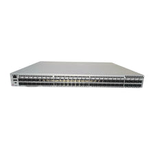 Load image into Gallery viewer, Brocade G720 series 64 port switch, 56 port activation, including 56 Brocade 64Gb/s shortwave multi-mode modules, port side intake
