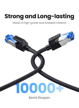 Load image into Gallery viewer, UGREEN CAT8 Ethernet Cable High Speed Braided 40Gbps 2000Mhz Network LAN Cord RJ45 Shielded for Router PC PS5 Modem Xbox
