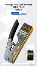 Load image into Gallery viewer, ONTi RJ45 Cat7/6/6A/5E Connector and RJ45 Crimp Tool Pass Through Crimper for 8P8C with Replacement Blade Cable Stripper Network Tool
