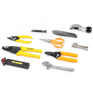 Hand Tool Parts Fiber Optical MT-8408 Multi-functional Construction Cleaning Kit Optical Cable Welding Matching Fiber Optic Tool Kit