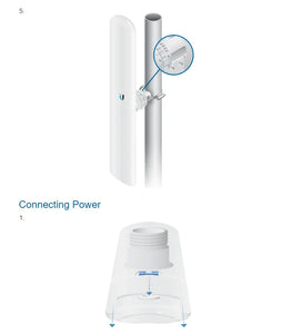 Ubiquiti LAP-120 Gigabit 5G built-in 16dBi 120 degrees wireless Access Point coverage wireless Bridge Ubiquiti, indoor/outdoor WiFi AP