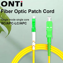 Load image into Gallery viewer, ONTi 0.5-100m SC/APC-LC/APC Fiber Optic Patch Cord 2.0mm SingleMode OS2 Optical Cable SM Simplex Fiber Optic Jumper FTTH
