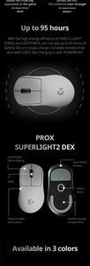 Logitech G PRO X SUPERLIGHT 2 DEX Wireless GPW 4 RGB Backlight HERO 25K Sensor Gaming Mouse