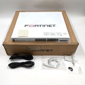 FortiSwitch 124F-FPOE L2 FortiGate PoE+ with 24x 1G RJ45 PoE+, 4x 10G/1G SFP+/SFP, 1x RJ45, Max 370W PoE, smart fan/temp FS-124F-POE