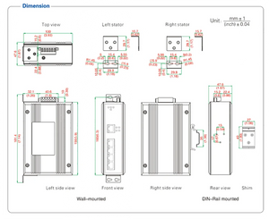 UOTEK Industrial 1000M 4 Ports Unmanaged Ethernet POE Switch Gigabit Optical Fiber SEP SC Interface DIN-Rail UT-6405G-POE